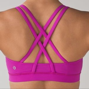 EUC Lululemon Energy Bra in “Polar Pink”
